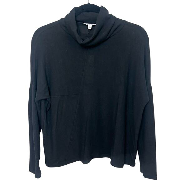 NWT LBLC The Label Mimi Cozy Turtleneck Lightweight Sweater Black Sz S - Picture 1 of 9